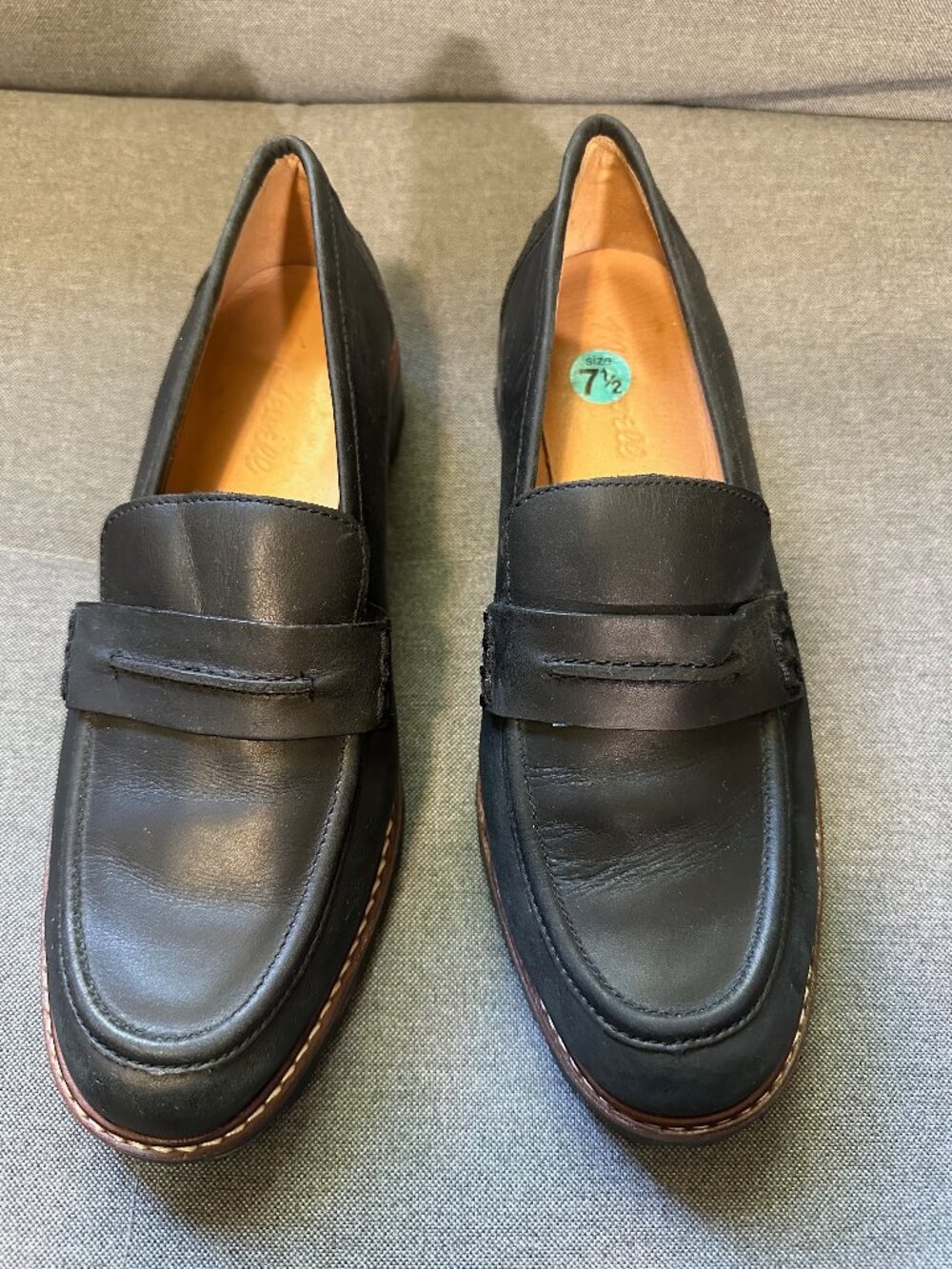 Madewell Women's Black and Brown Loafers, size 7.5